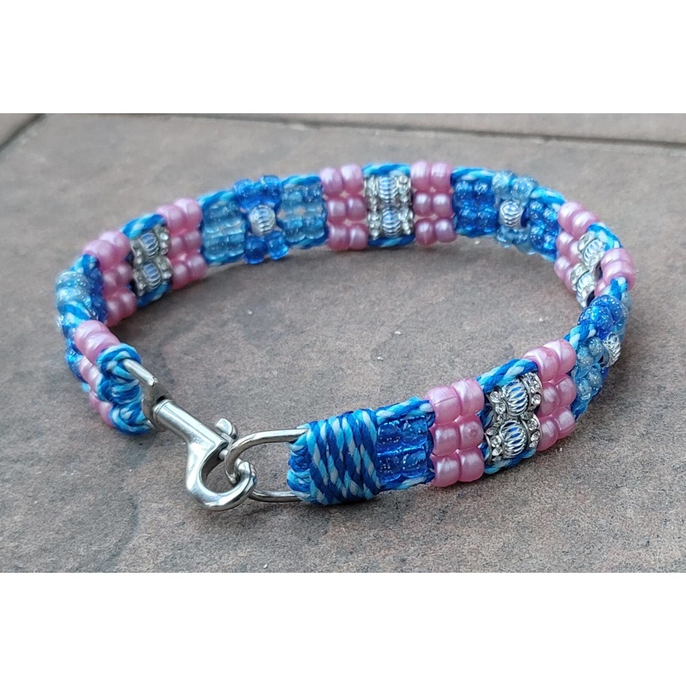 Custom Handmade Beaded Bling Dog Collar